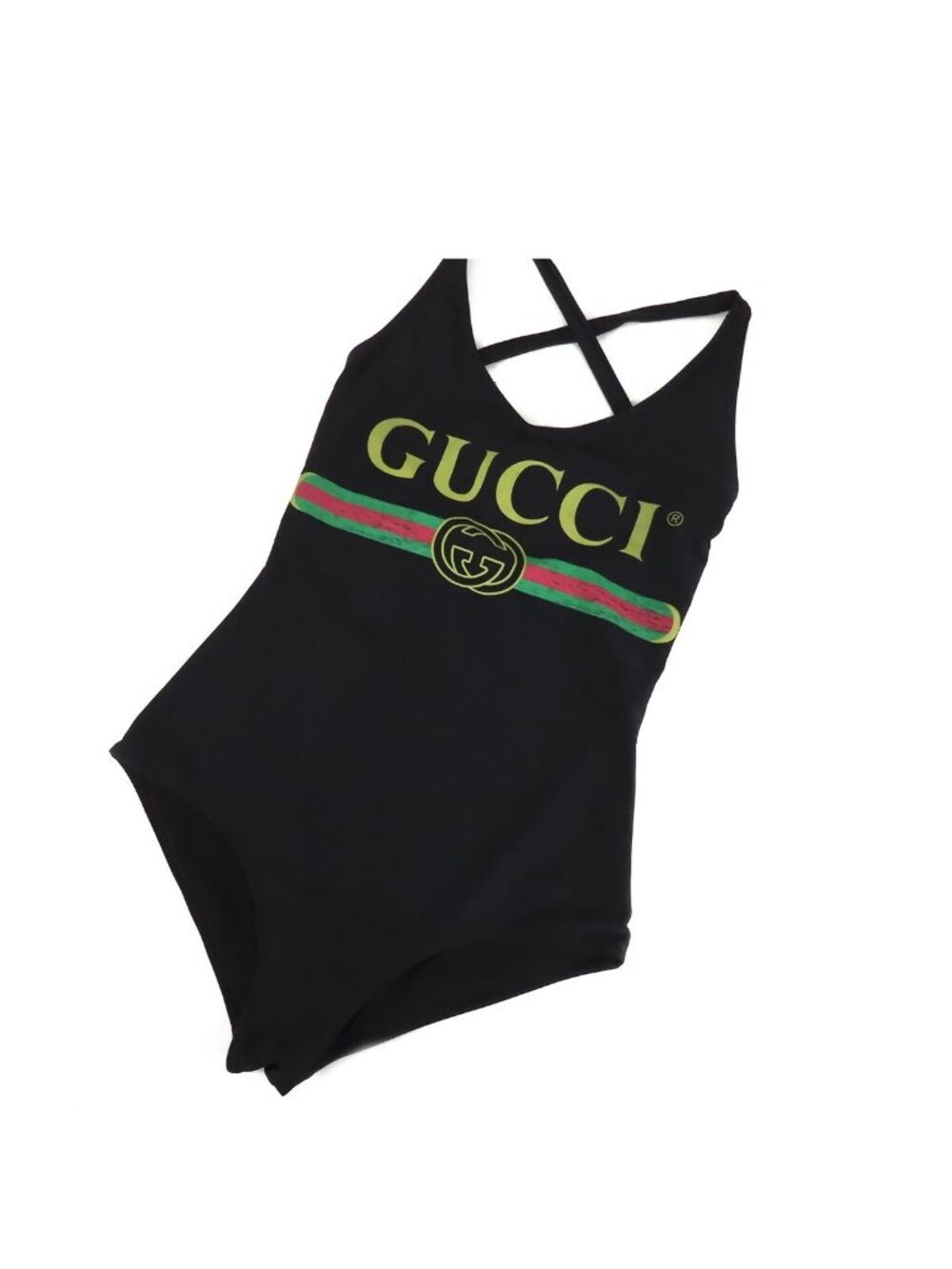 Gucci Swimwear Black Nylon Polyurethane Logo Dress XS